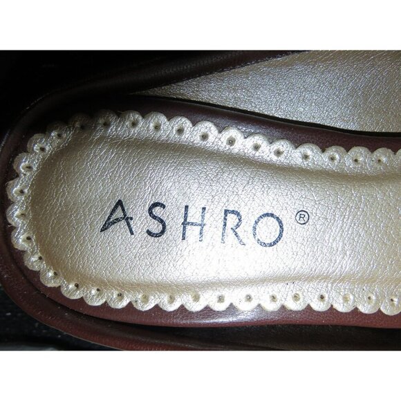 ASHRO Rush Hour Vegan Leather Kitten Heel Slide Mule Buckle Accent Slip On Sz 11 - Picture 8 of 9